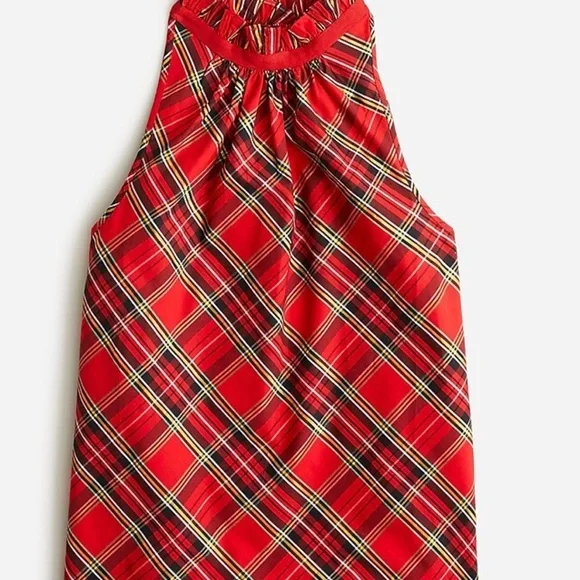 Brand new with tag Ruffleneck sleeveless poplin top Good Tidings plaid small - Picture 4 of 12